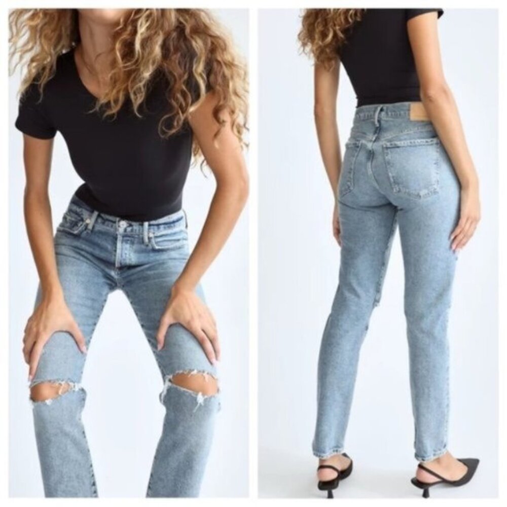 Citizens Of Humanity Light Wash Distressed Boyfriend Jeans